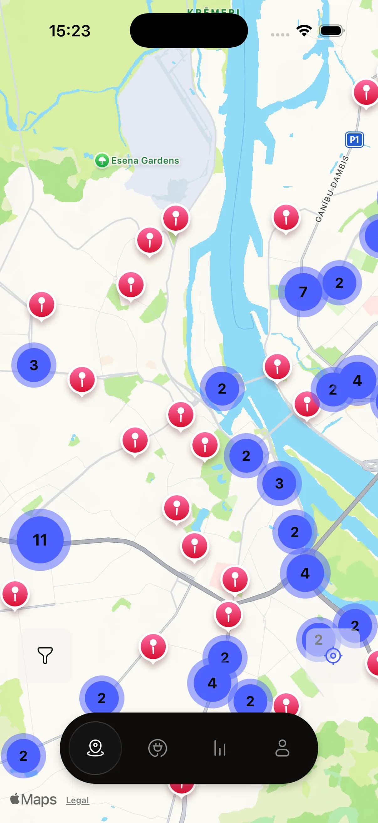 Public charger map